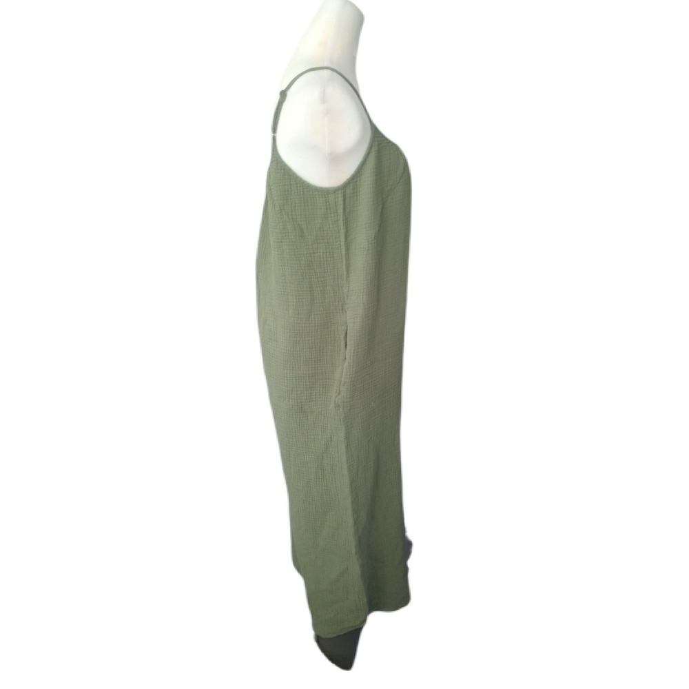 Z Supply Gauzy Wide Leg Cropped Loose Jumpsuit Green M Cottage Garden Utility - Picture 11 of 12